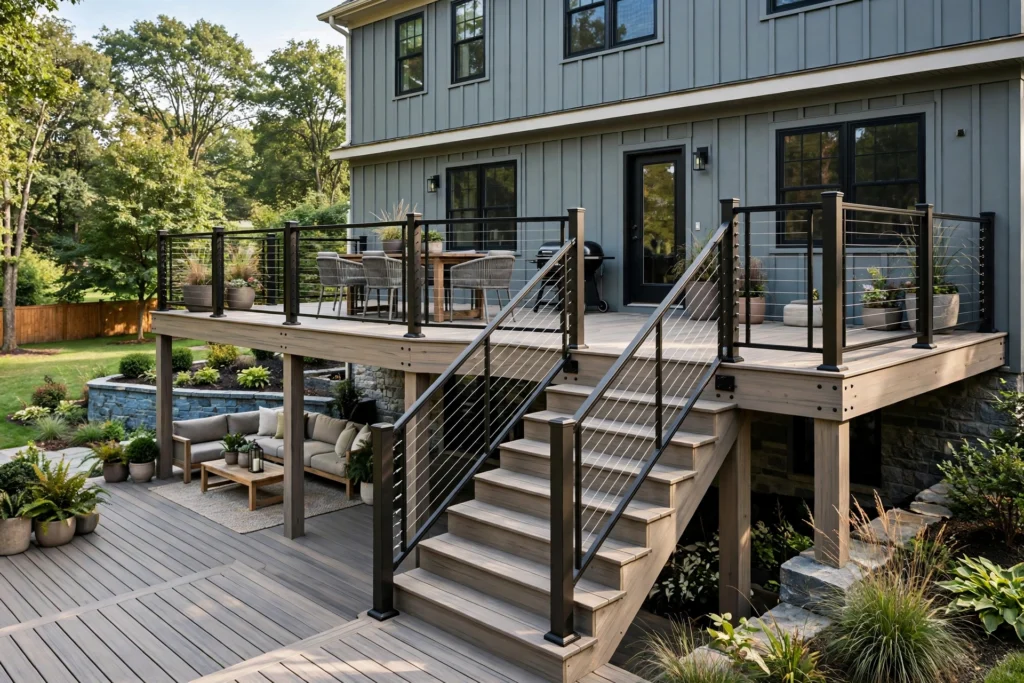 Custom Deck Design and Building: residential deck design and construction example