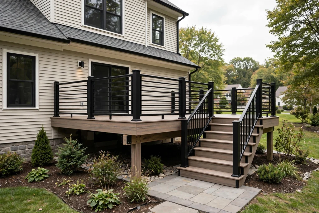 Illustrative image for planning deck railings and stairs