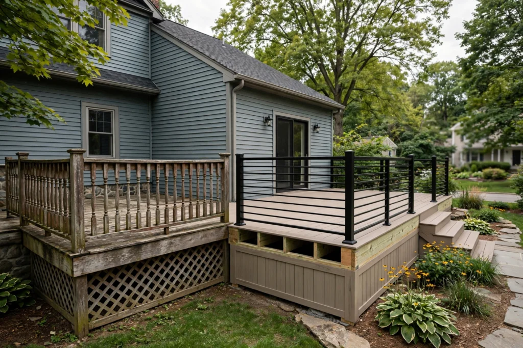 Deck Replacement and Rebuilding: residential deck design and construction example